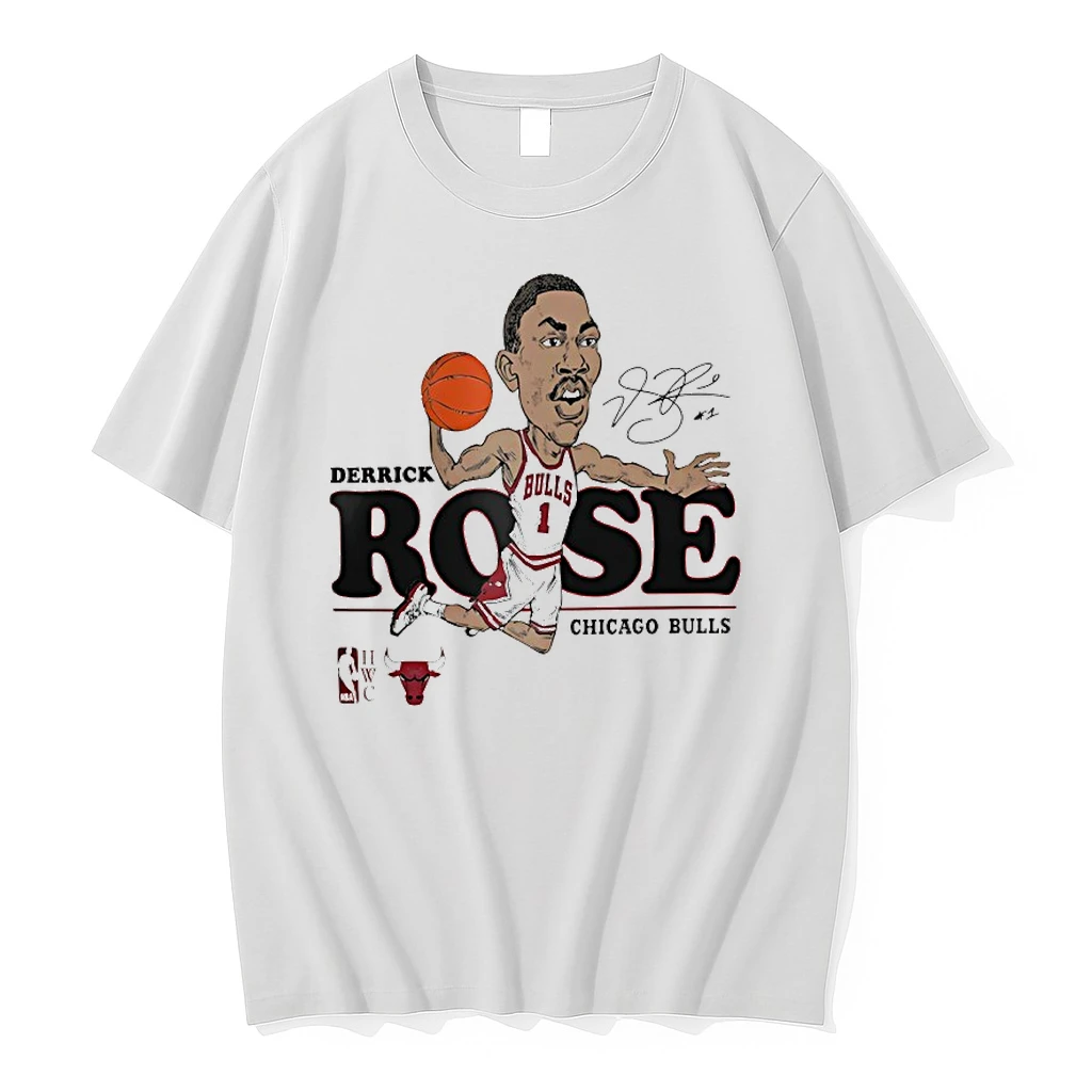 Derrick Rose Chicago Bulls Nba Caricature Signature Shirts