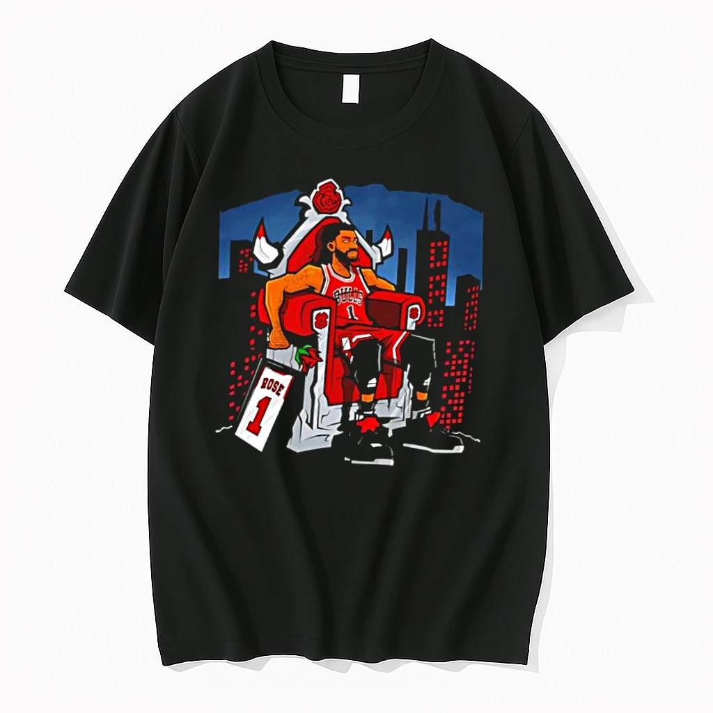 Derrick Rose Chicago Bulls Sit In The Royal Chair Cartoon Shirts