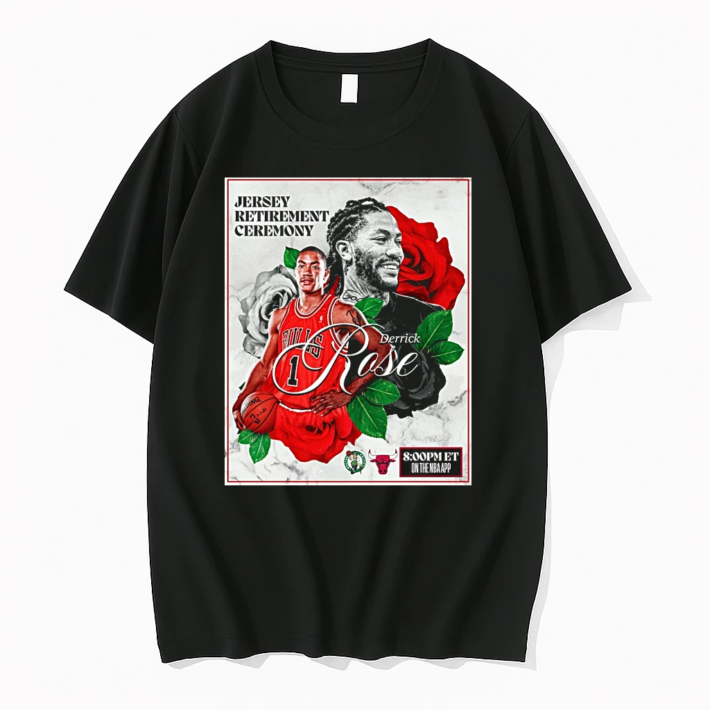 Derrick Rose Jersey Retirement Ceremony Chicago Bulls Shirts
