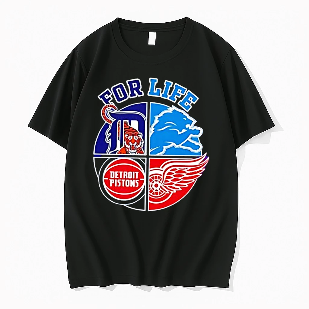 Detroit For Life Logo Sports 2026 Shirts