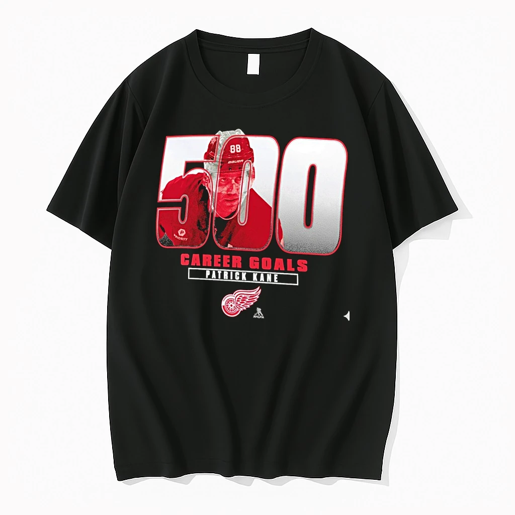 Detroit Red Wings Patrick Kane Gray 500 Career Goals Milestone Shirts