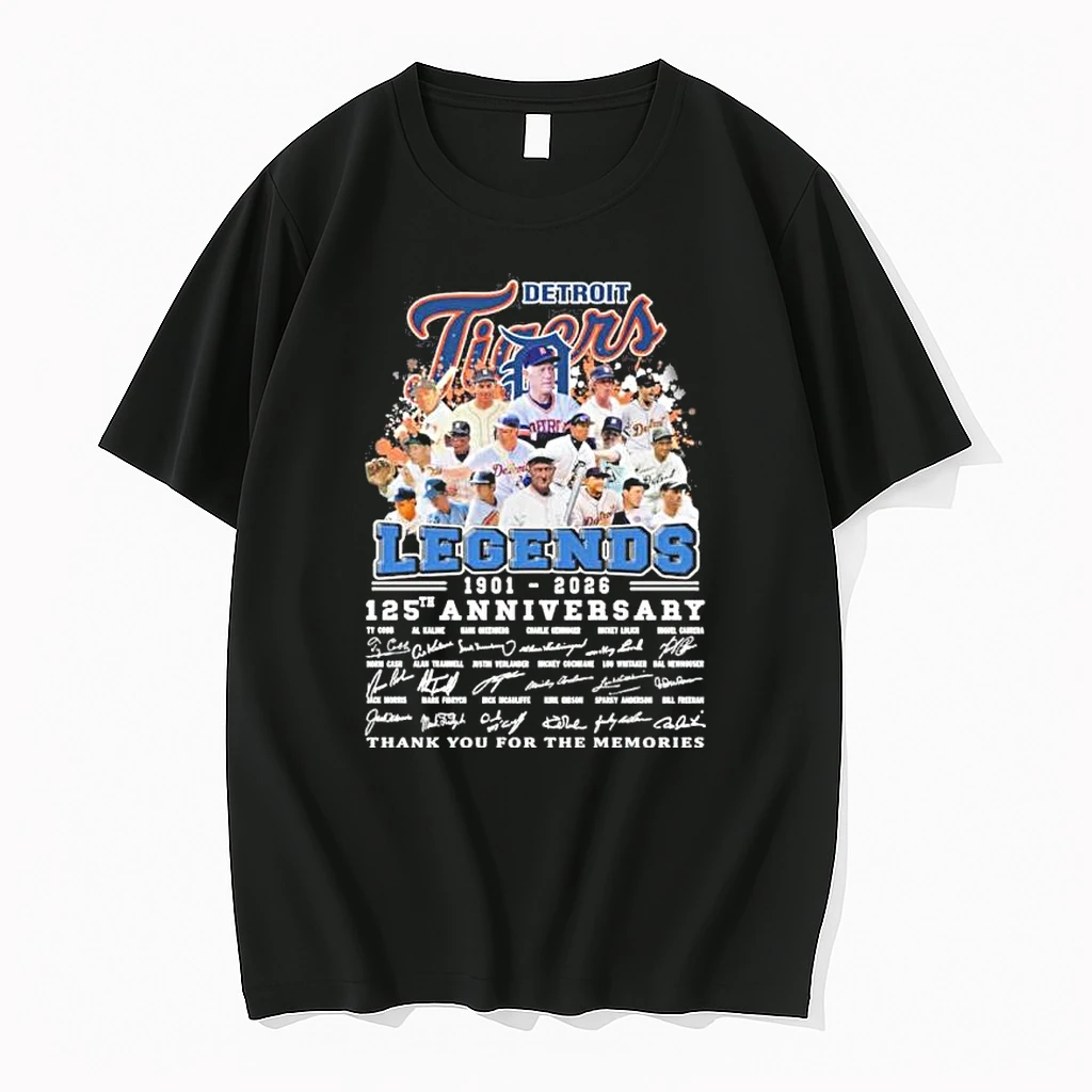 Detroit Tigers Legends Team 125th Anniversary 1901 2026 Shirts