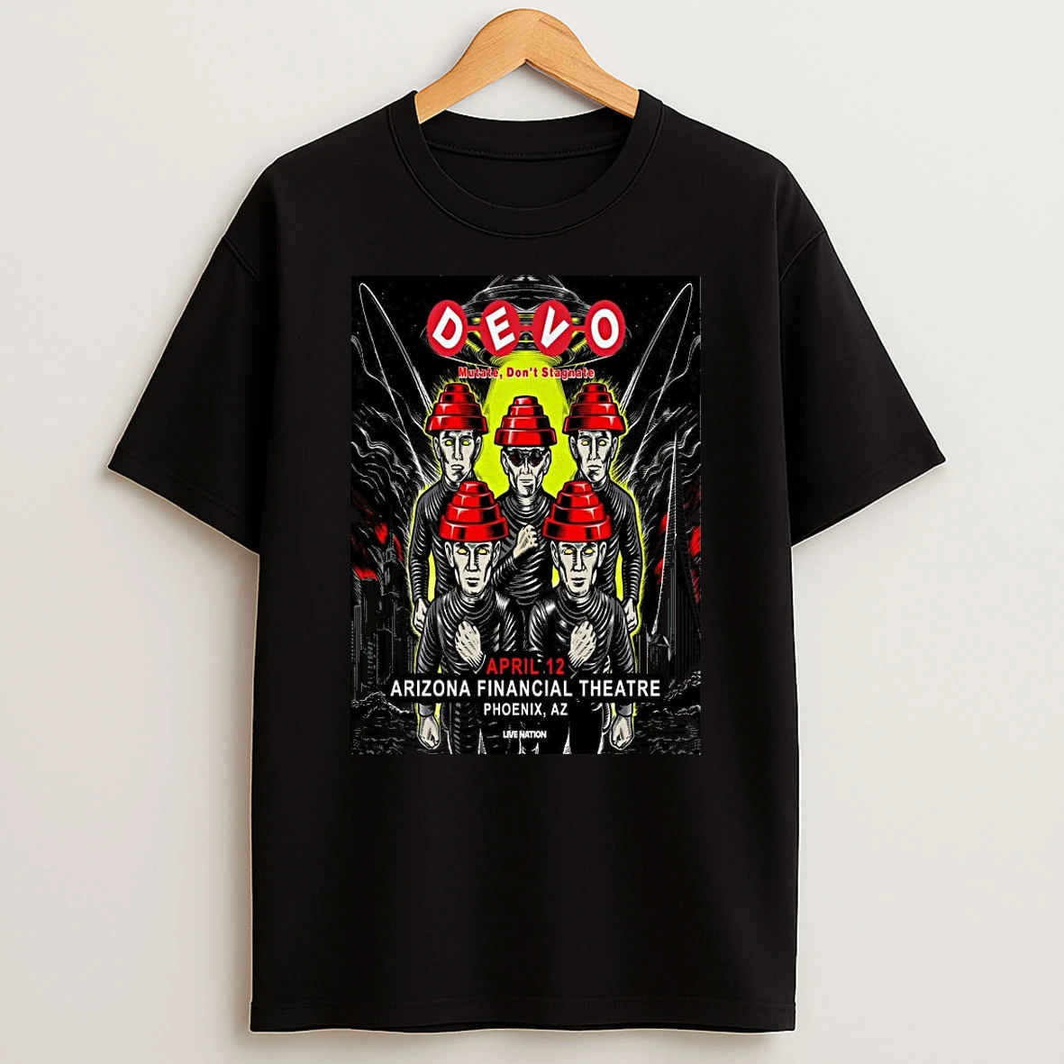 Devo April 12 2026 At Arizona Financial Theatre Show Shirts