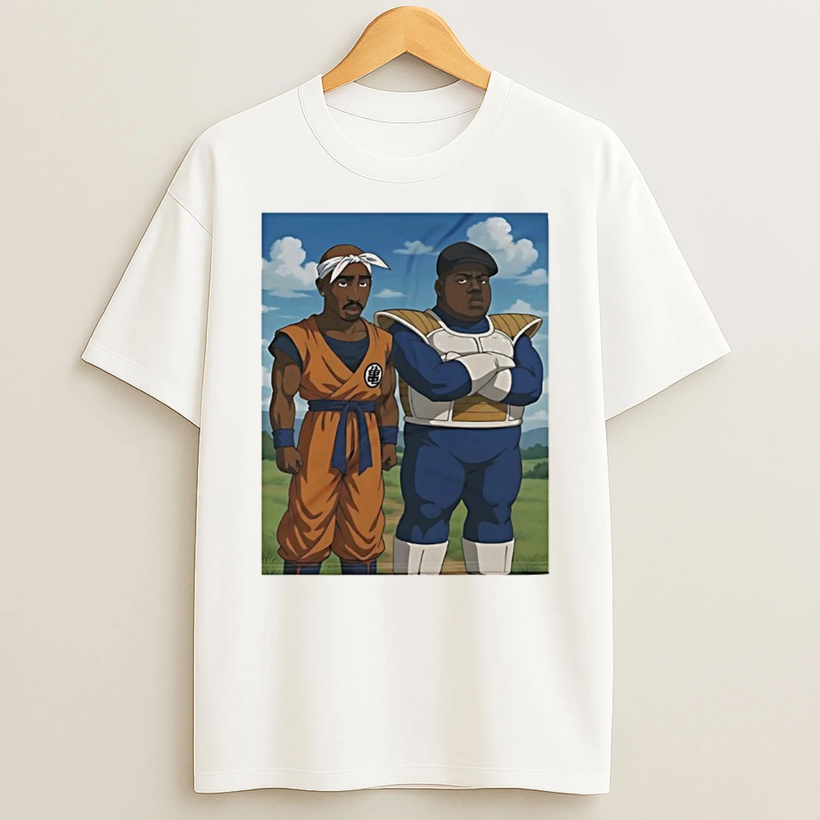 Dragon Ball X Tupac Shakur And The Notorious B I G Anime Vintage Shirts