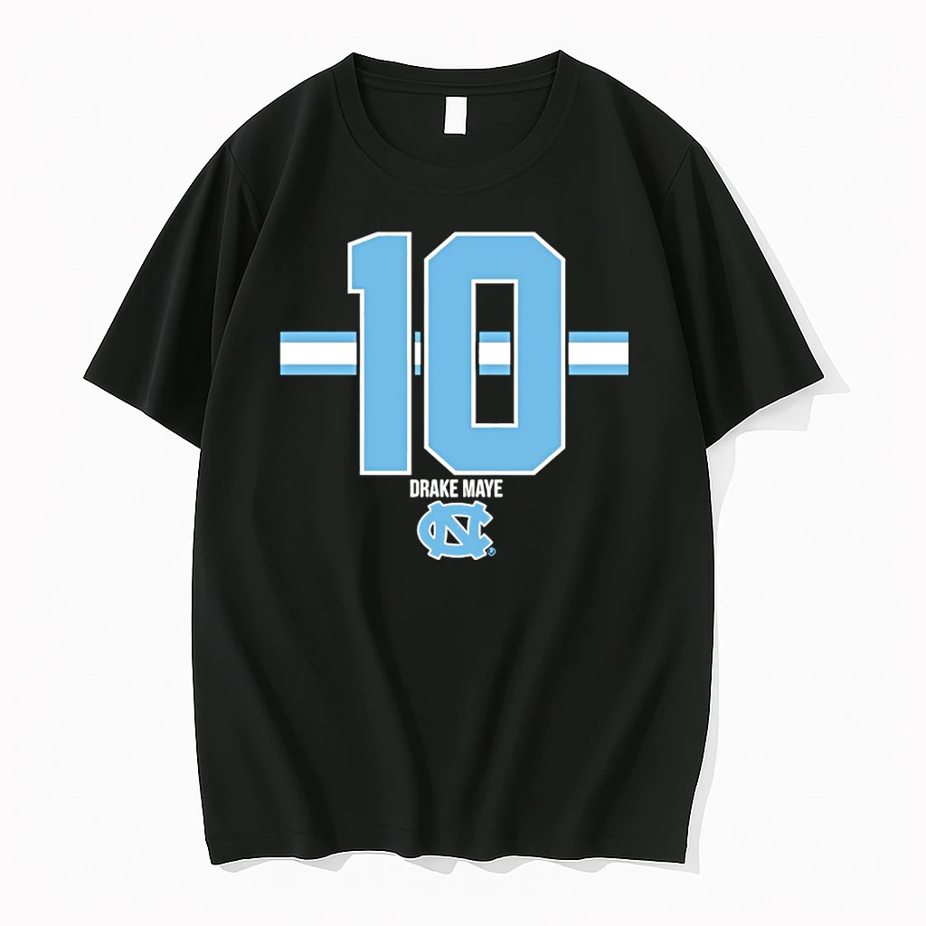 Drake Maye 10 Unc Football Stripe Number And Name Shirts