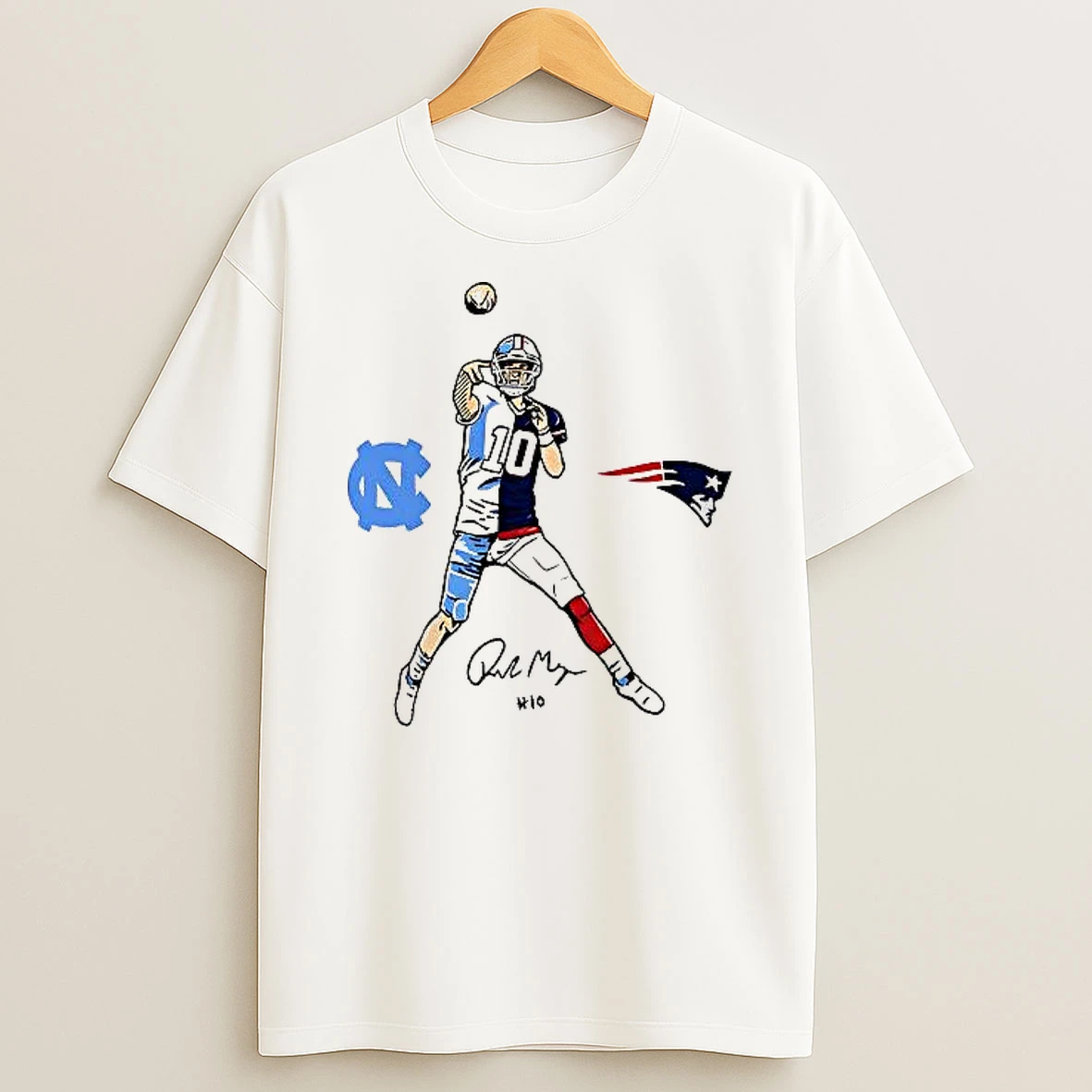 Drake Maye Pro Pose North Carolina Tar Heels And New England Patriots Super Bowl Lx Woman Shirts
