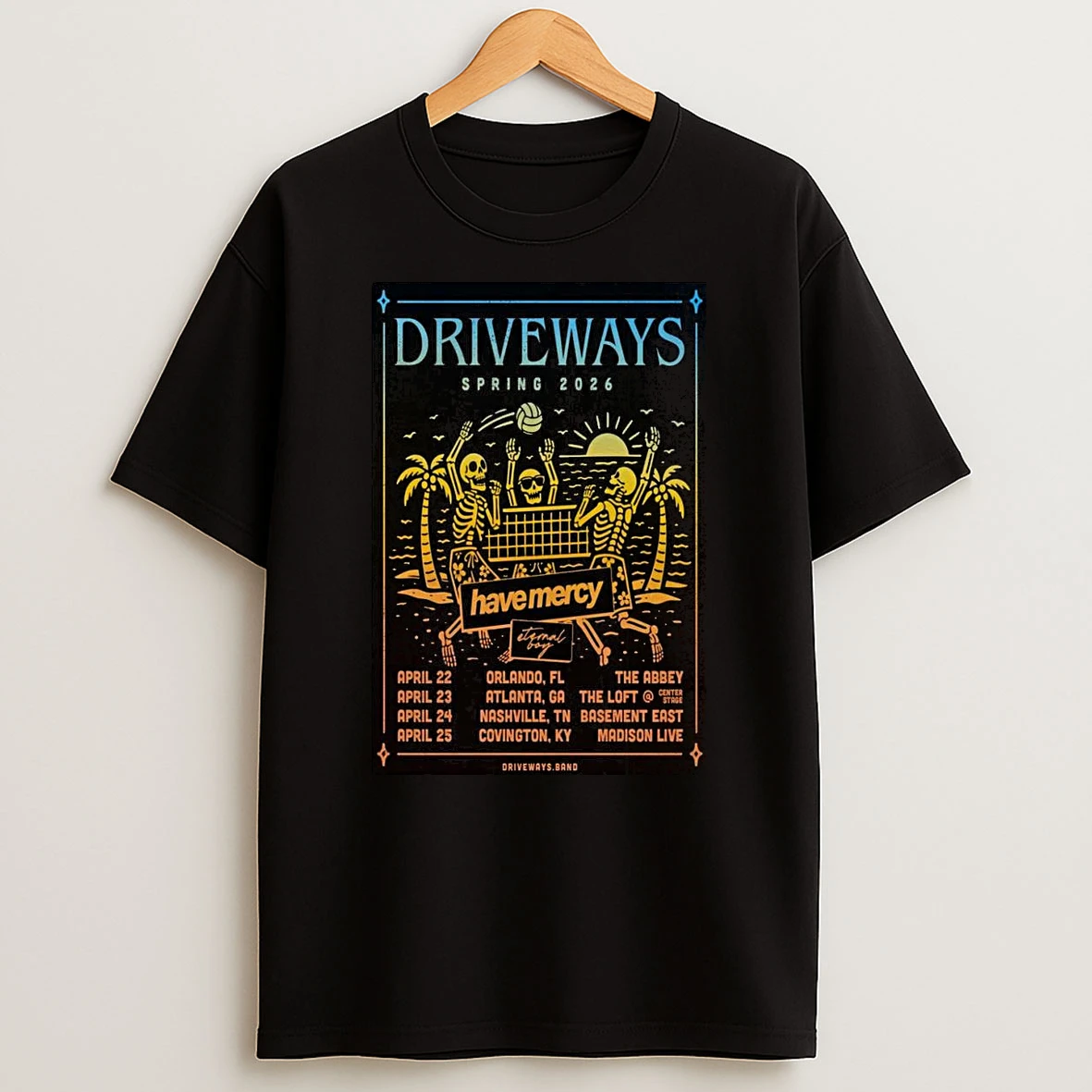 Driveways Band Spring Tour 2026 Shirts