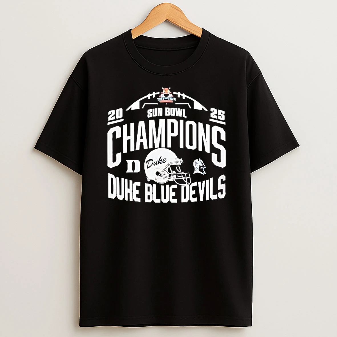 Duke Blue Devils 2025 Sun Bowl Champions Helmet Shirts