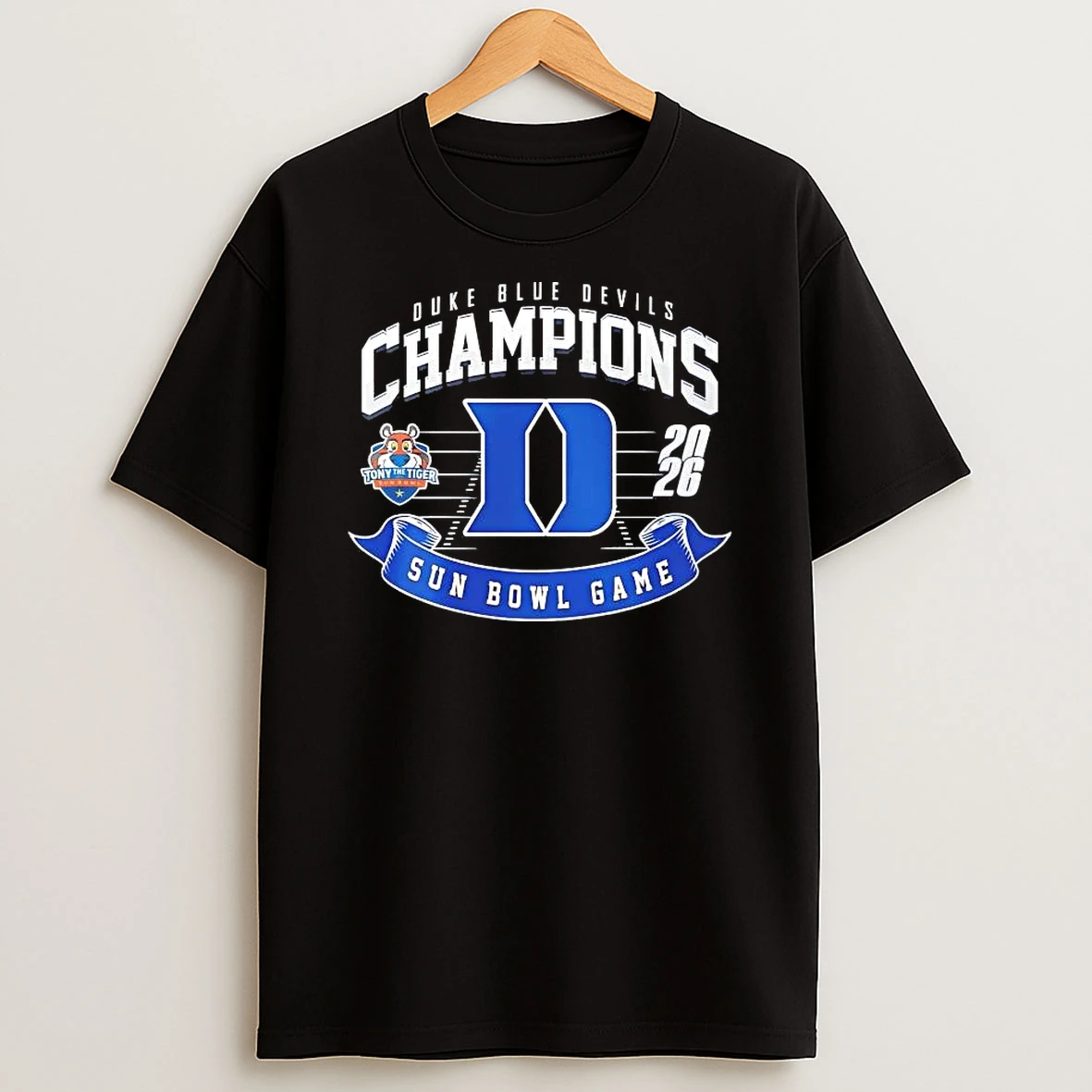 Duke Blue Devils 2026 Sun Bowl Champions Football Field Shirts