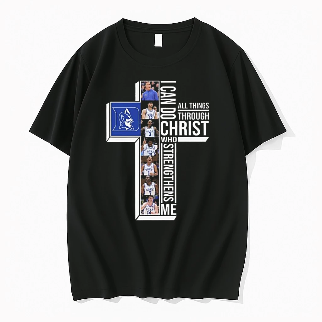 Duke Blue Devils Basketball I Can Do All Things Through Christ Who Strengthens Me 2026 Shirts