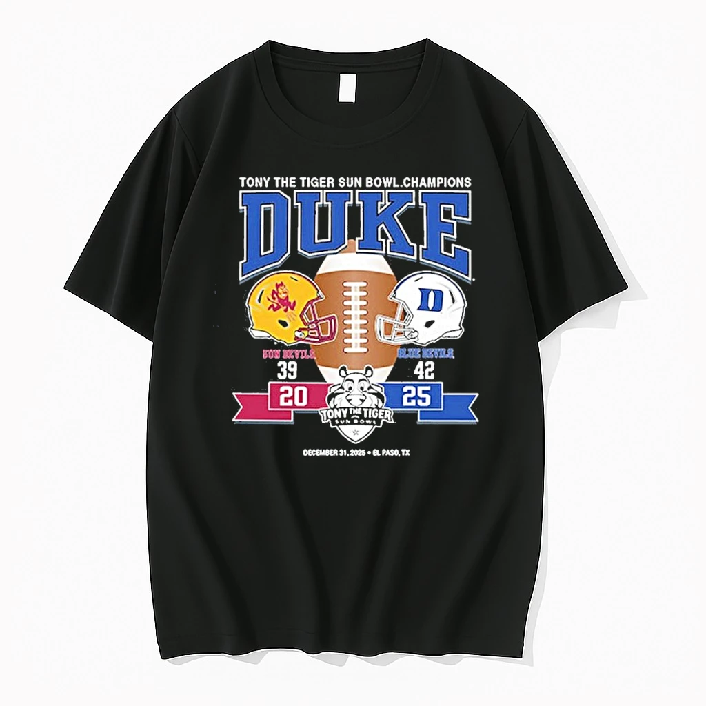Duke Blue Devils Sun Bowl Champions 42 39 Score Shirts
