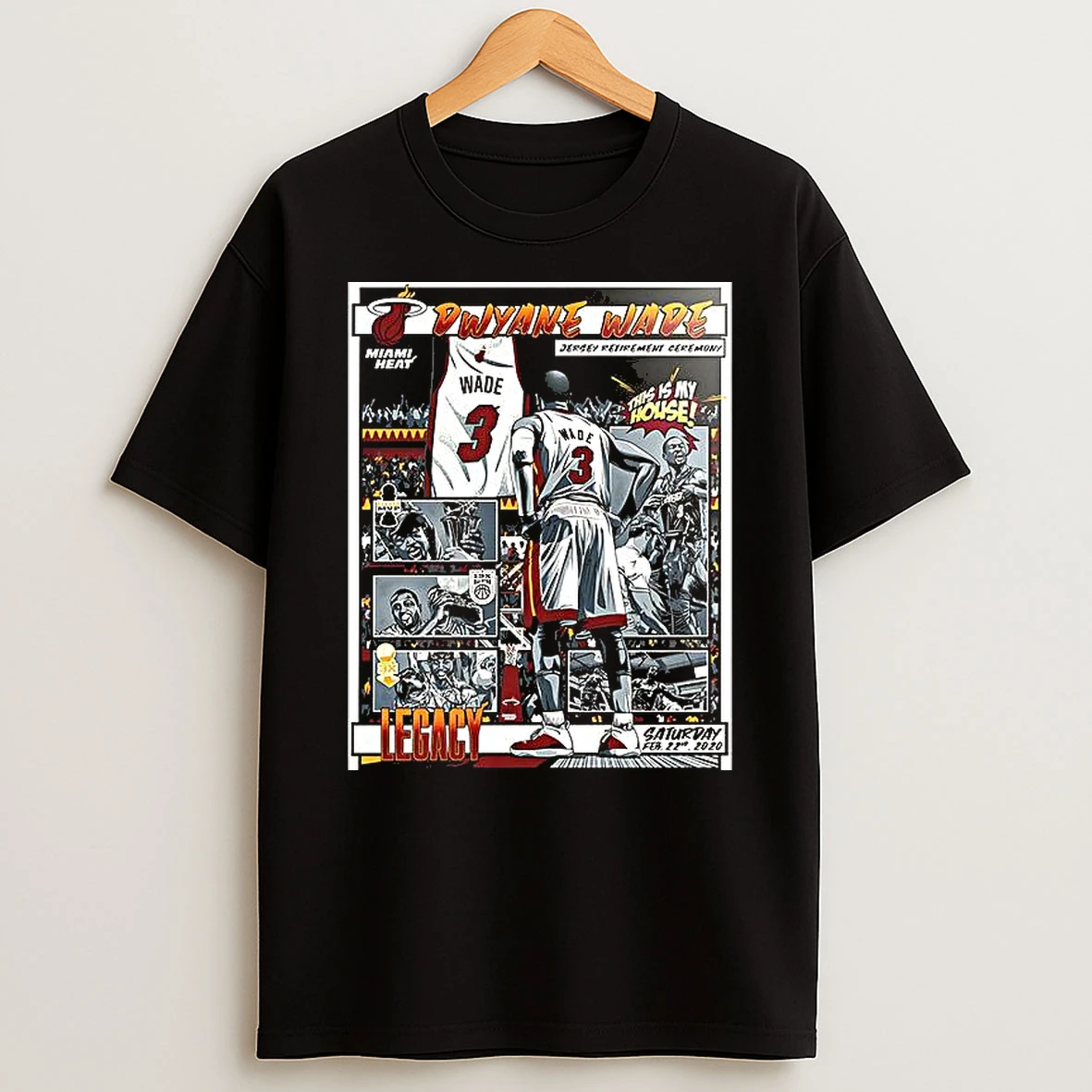 Dwyane Wade Miami Heat Nba Legacy Number 3 Retro Woman Shirts