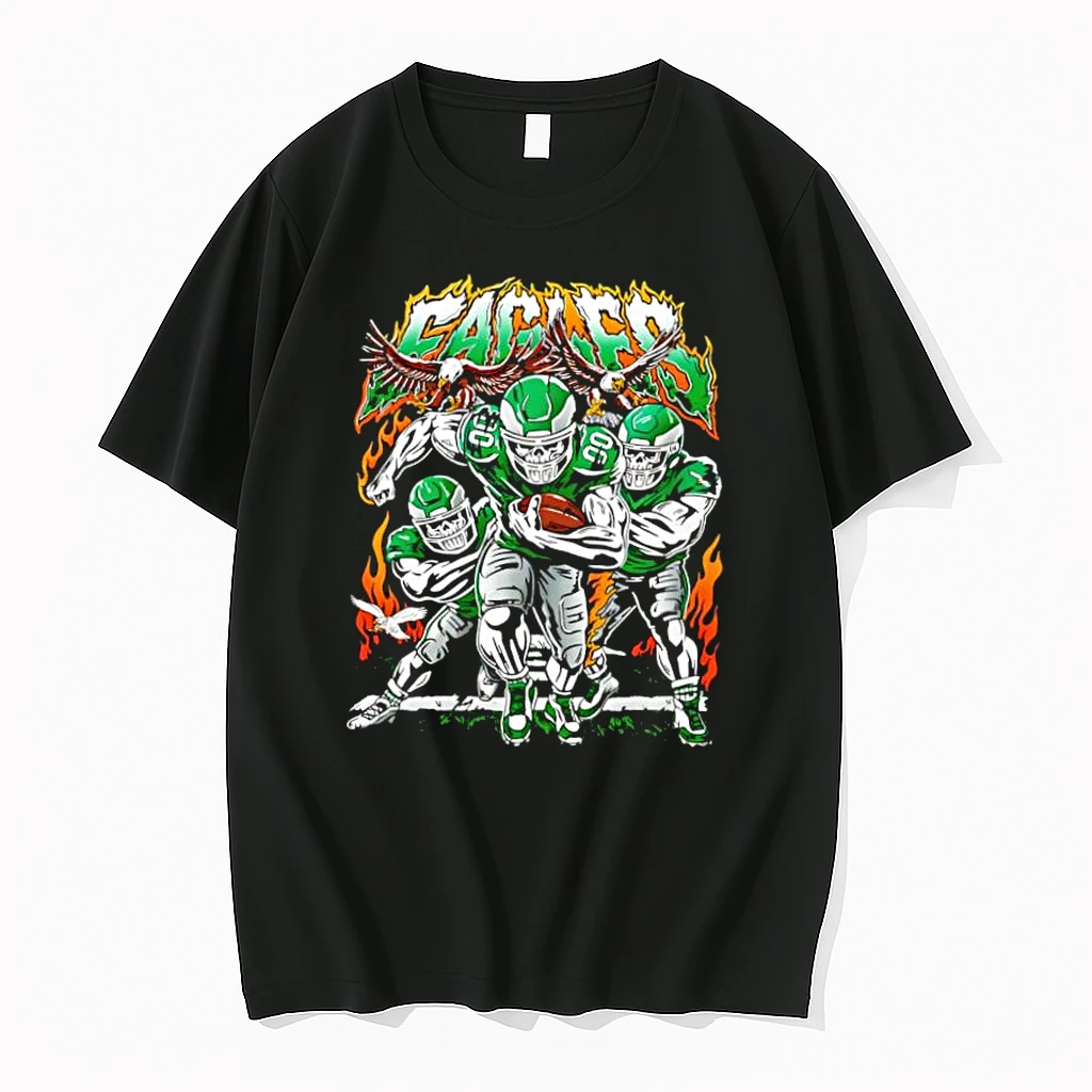 Eagles Push Kelly Green Football Graphic Shirts