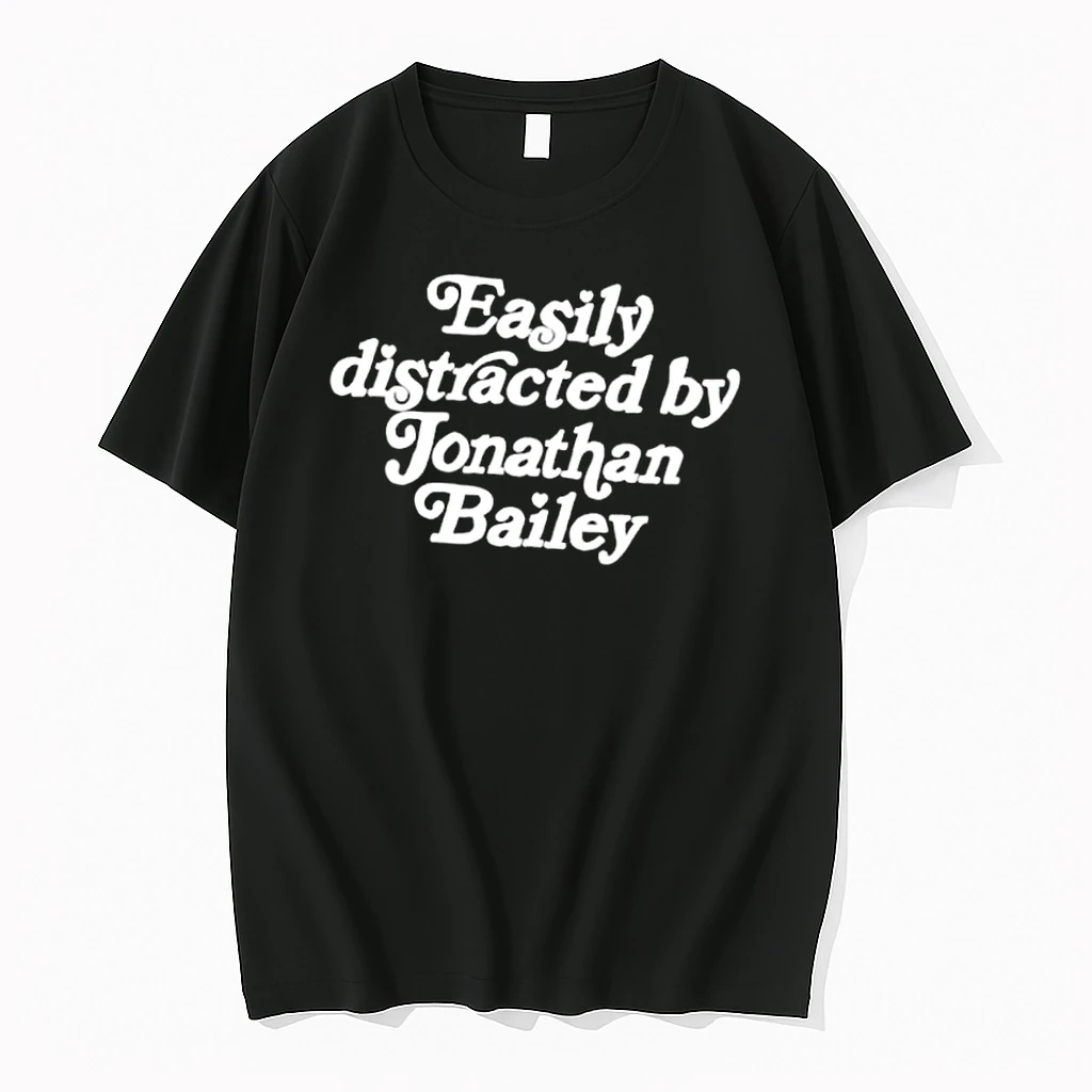 Easily Distracted By Jonathan Bailey Heart Typography Retro Shirts