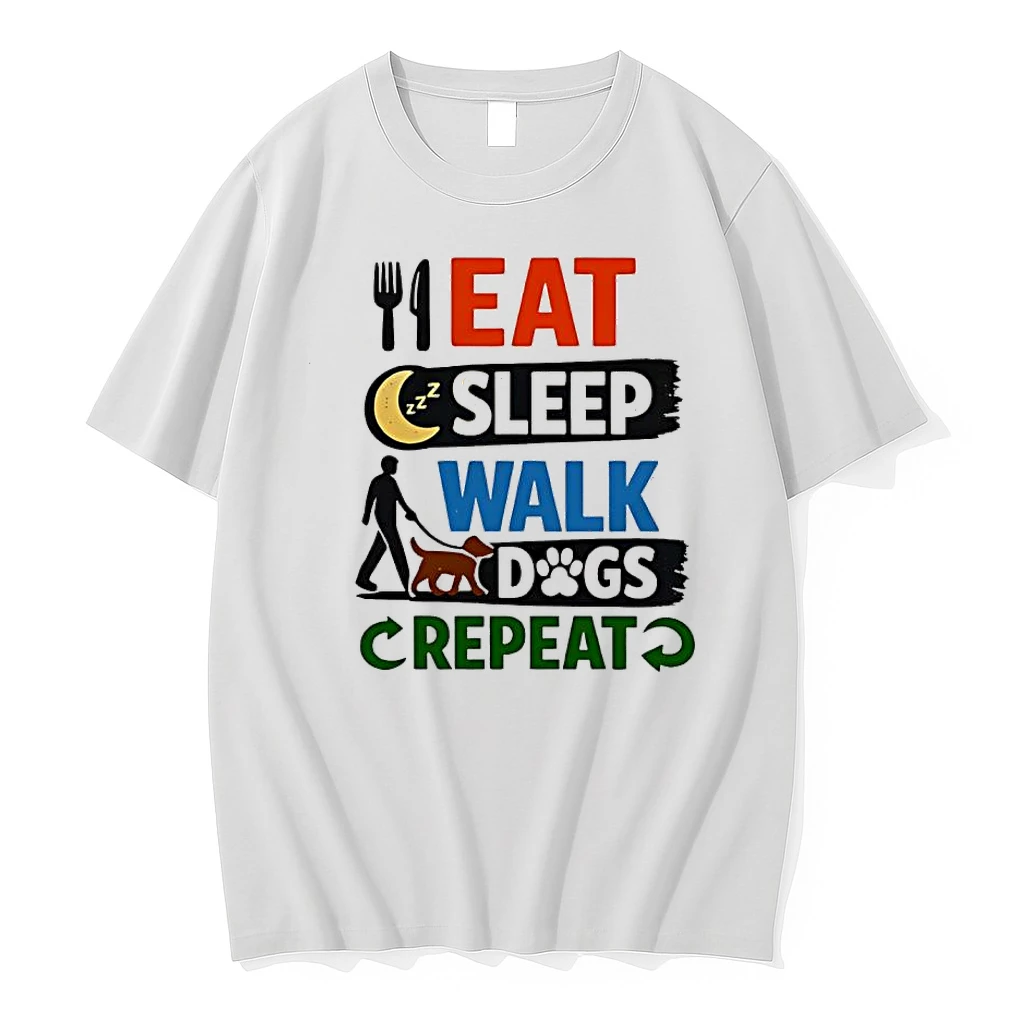 Eat Sleep Walk Dogs Repeat Shirts