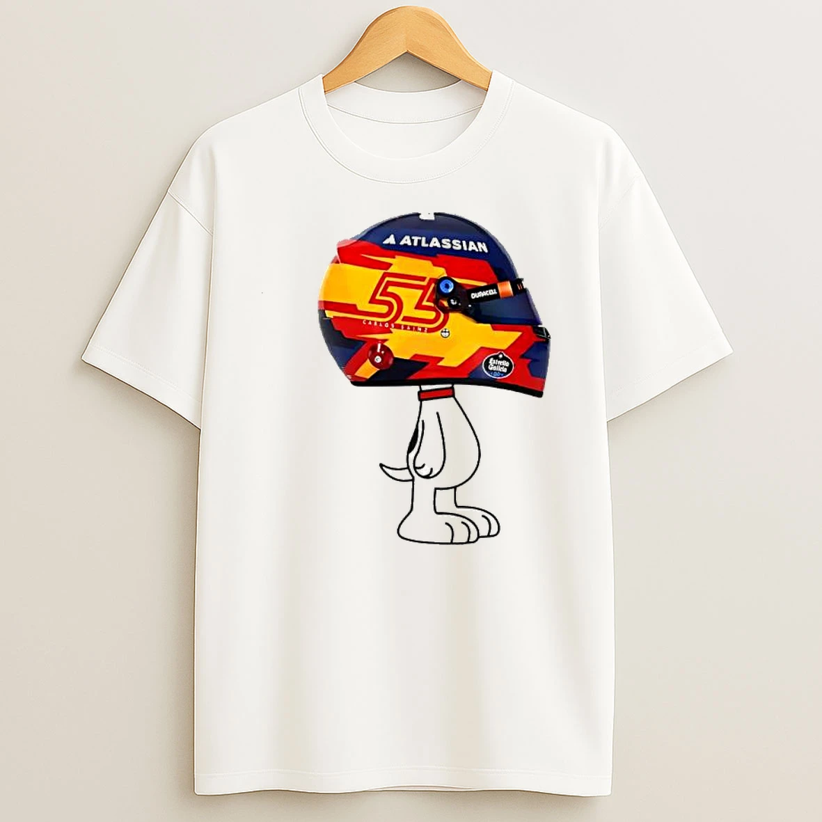 F1 Carlos Sainz Racing Helmet Snoopy Motorsport Shirts