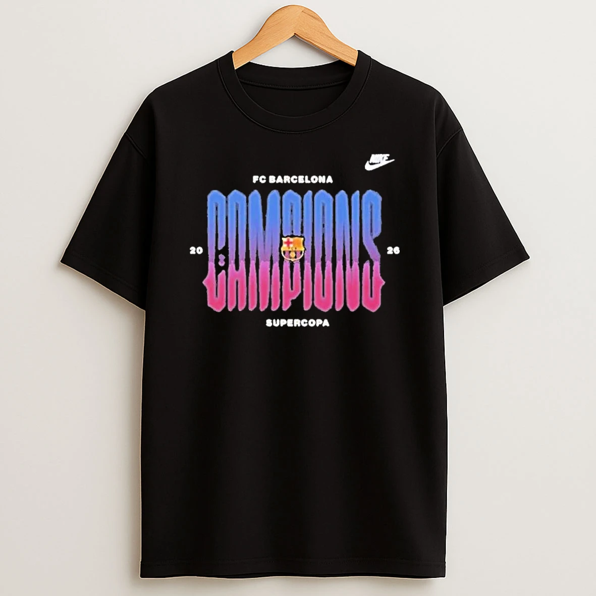 Fc Barcelona Nike 2026 Super Cup Champions Shirts