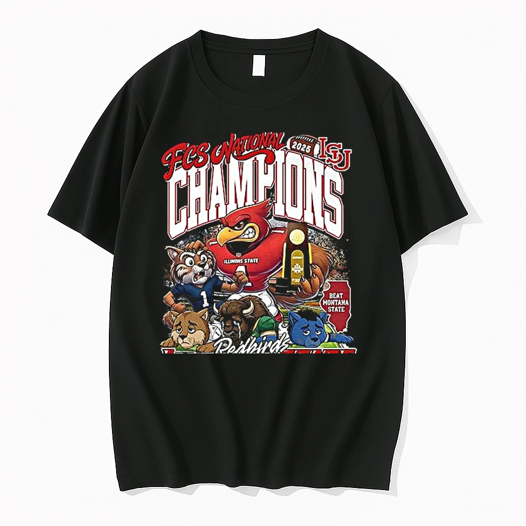 Fcs 2025 National Isu Champions Redbirds Illinois State Woman Shirts