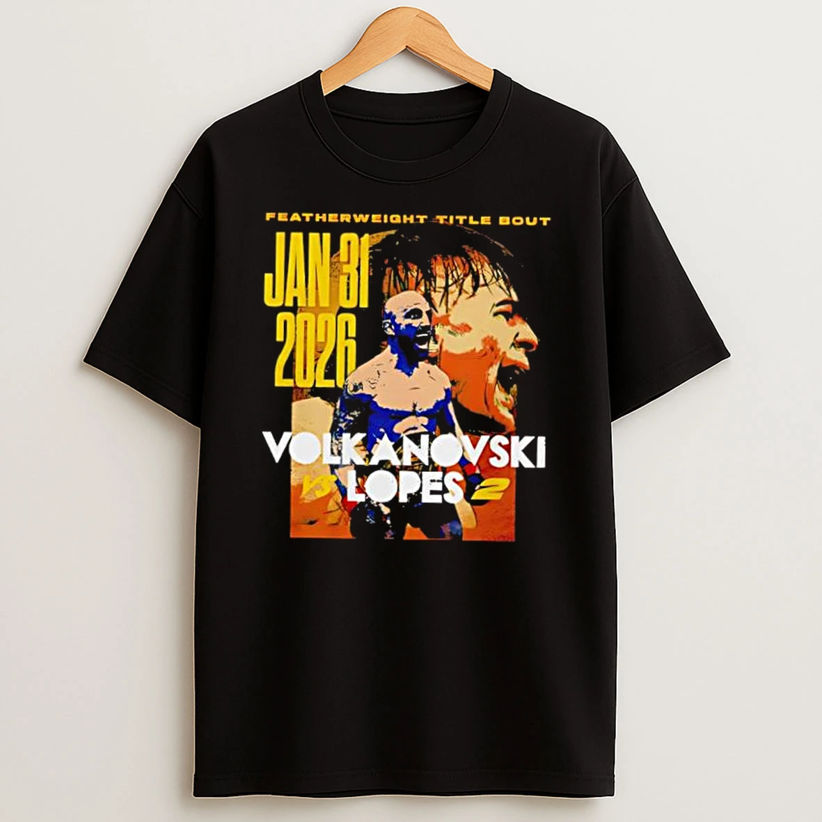 Featherweight Title Bout Jan 31 2026 Volkanovski Vs Lopes 2 Ufc 325 Mma Fight Night Event Graphic Shirts