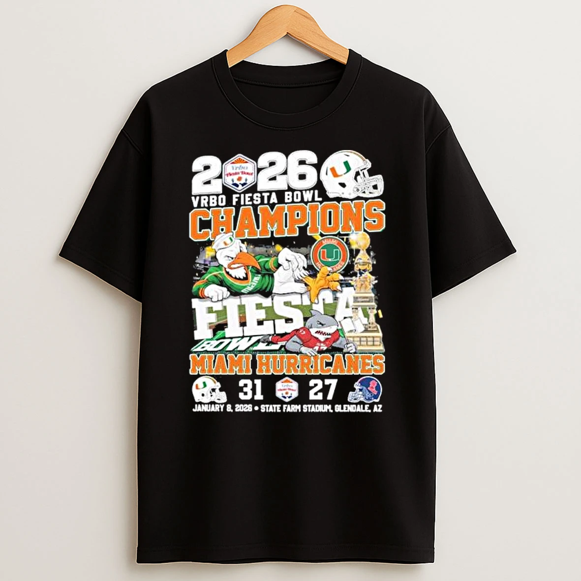 Fiesta Bowl Champions Miami Football Cfp Shirts