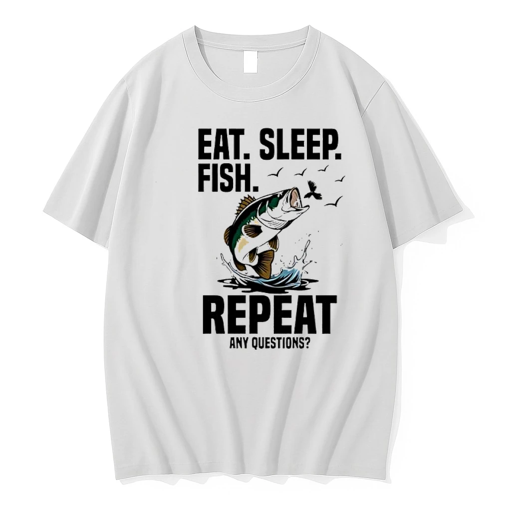 Fishing Eat Sleep Fish Repeat Funny Shirts