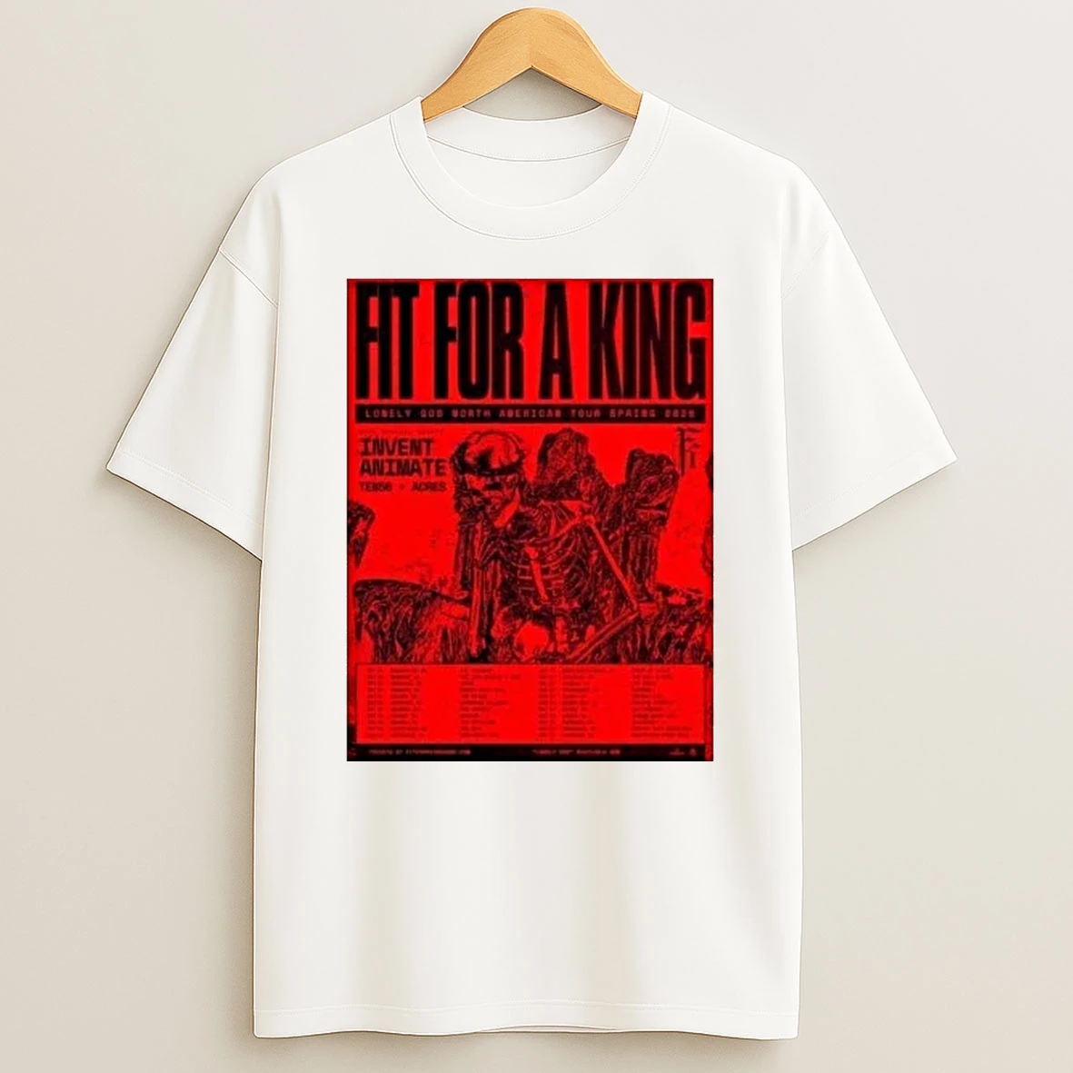 Fit For A King Lonely God North America Tour Spring 2026 Shirts