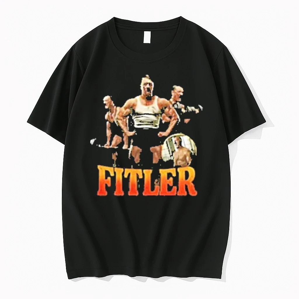 Fitler Hitler Bodybuilding Caricature Shirts