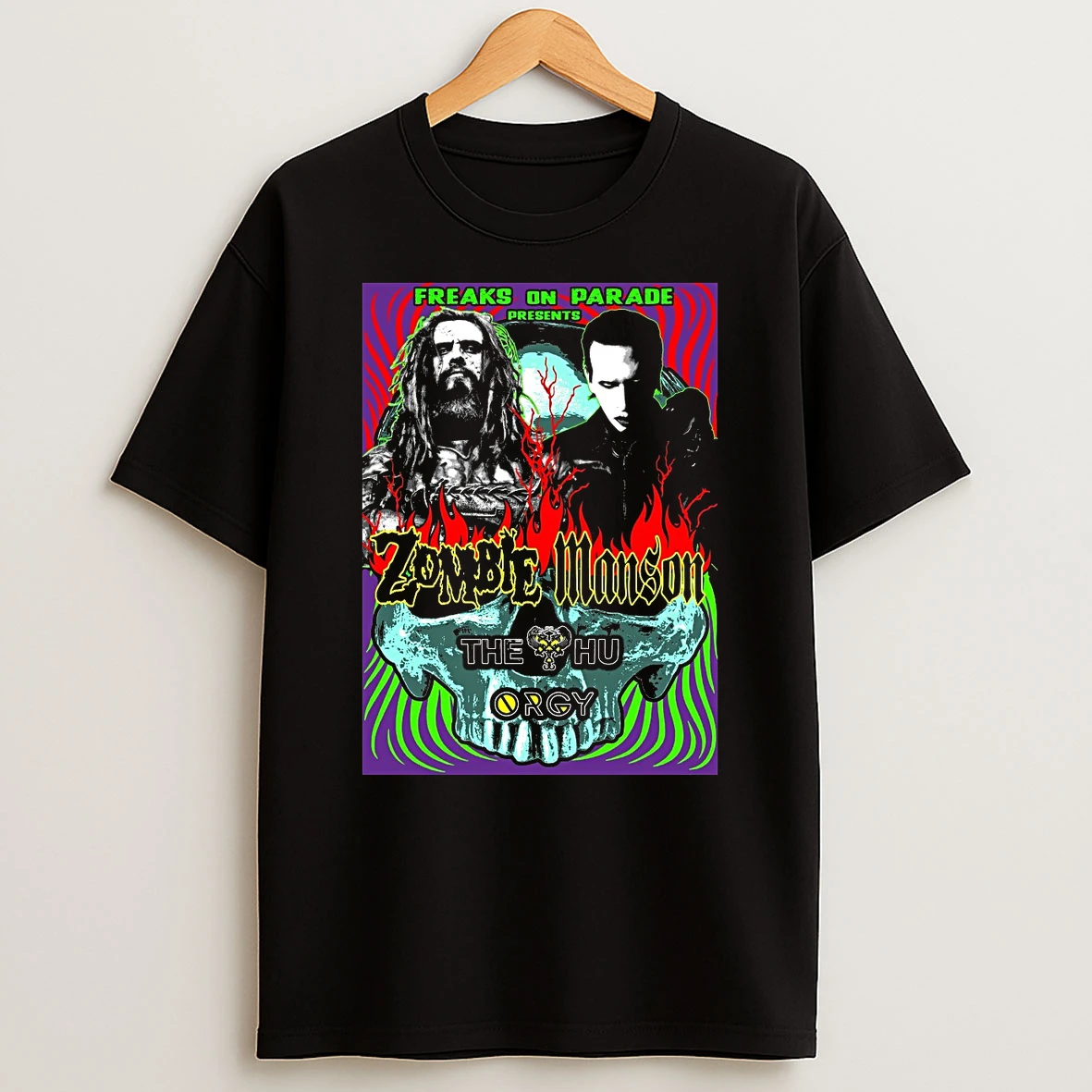 Freaks On Parade Presents Zombie Manson The Hu Orgy 2026 Shirts