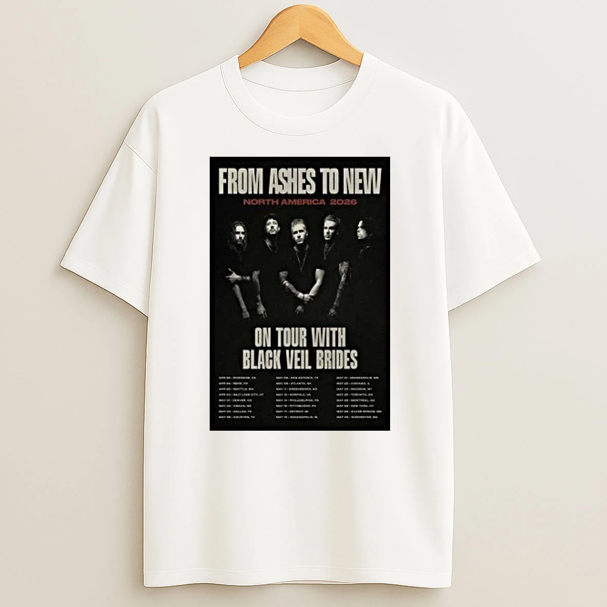 From Ashes To New Tour 2026 North America Shirts
