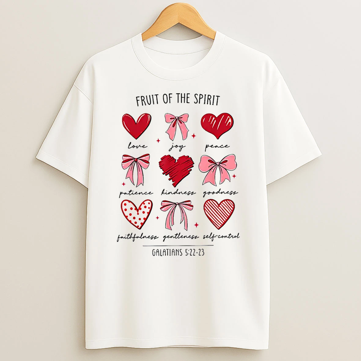 Fruit Of The Spirit Christian Hearts Galatians 5 22 23 Shirts