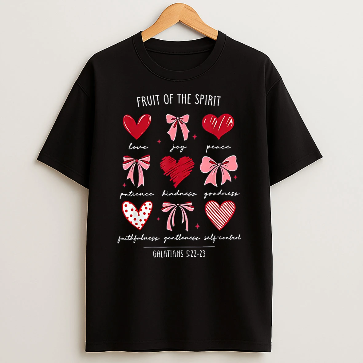 Fruit Of The Spirit Christian Hearts Galatians 522 23 Shirts