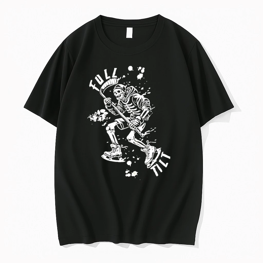 Full Tilt Skeleton Wearing Skating And Playing Ice Hockey Shirts