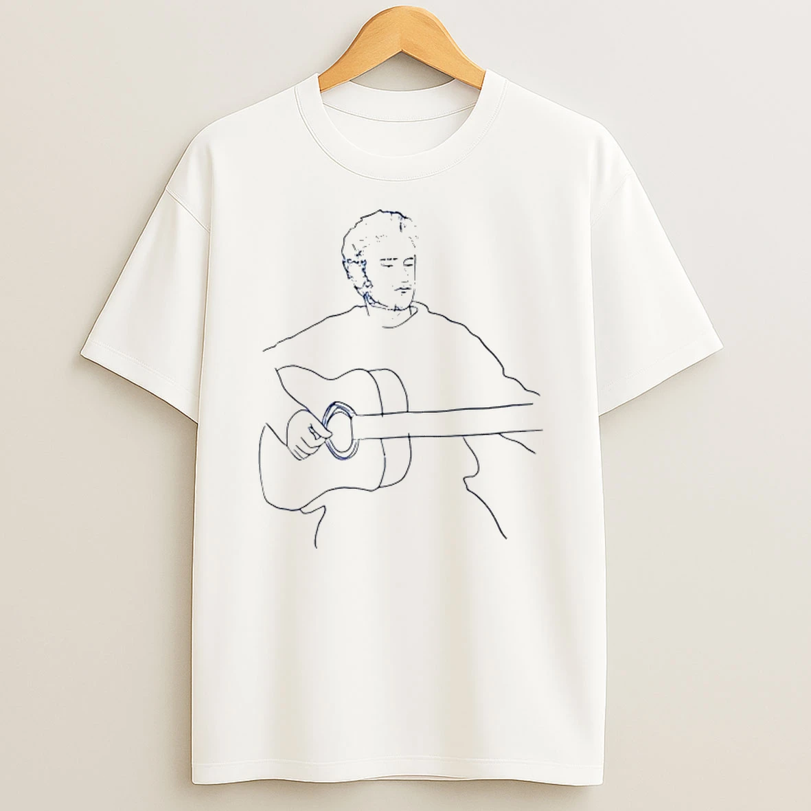 Full Circle Drawing Playing An Acoustic Guitar Shirts