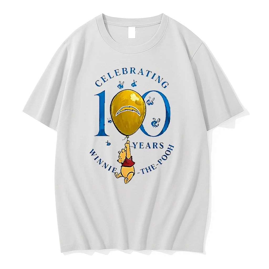 Funny Los Angeles Chargers X Winnie The Pooh 100th Anniversary Shirts