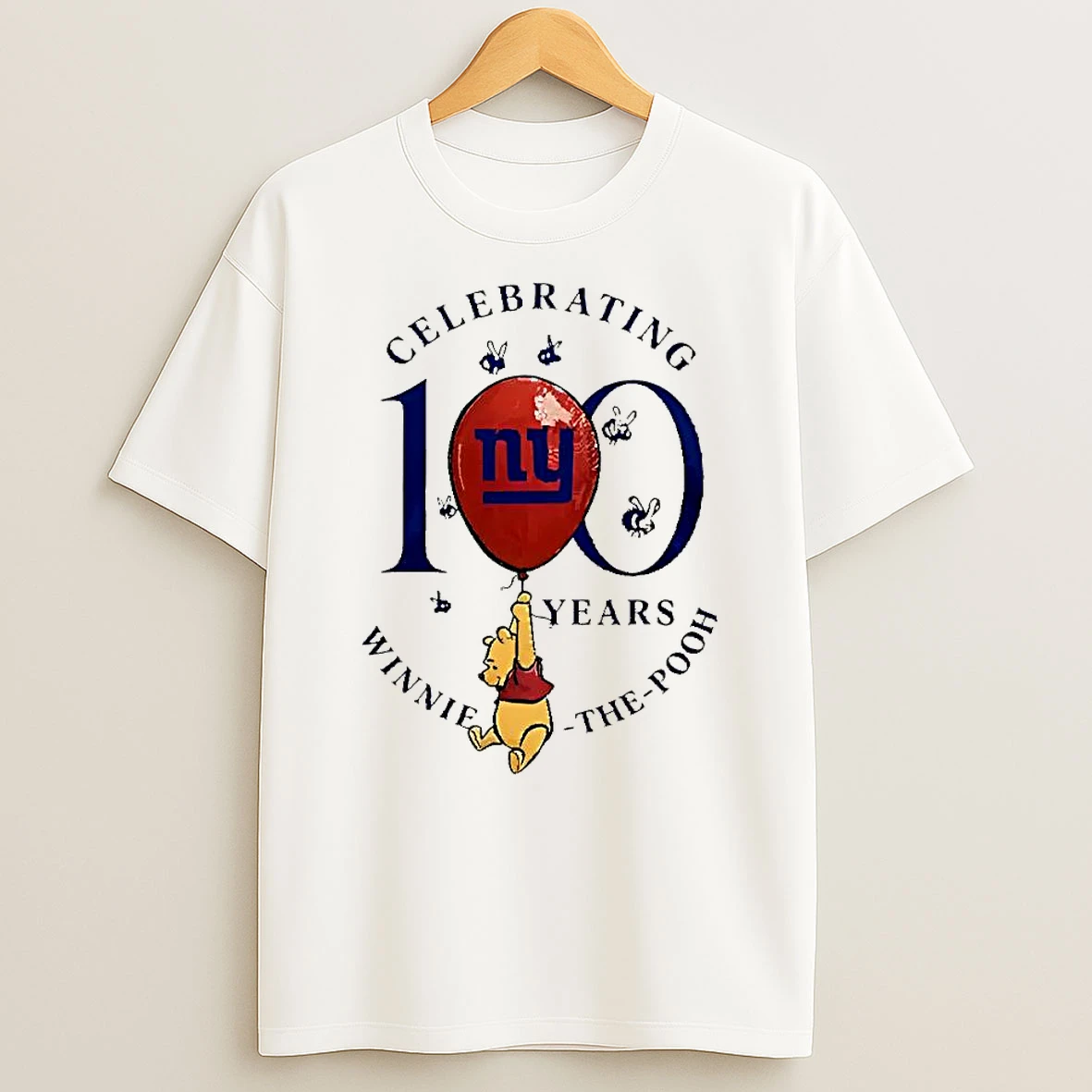 Funny New York Giants X Winnie The Pooh 100th Anniversary Shirts