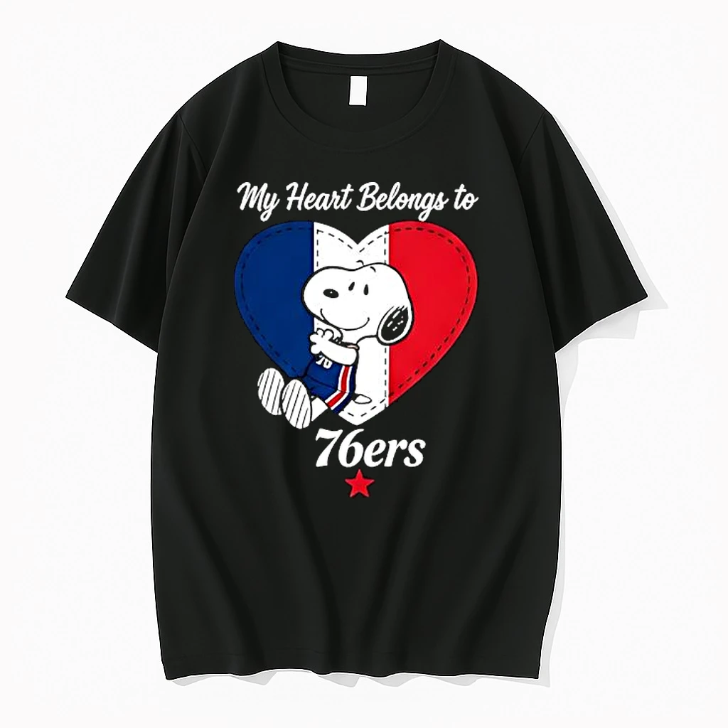 Funny Philadelphia 76ers X Snoopy Cartoon Valentine 2026 Shirts