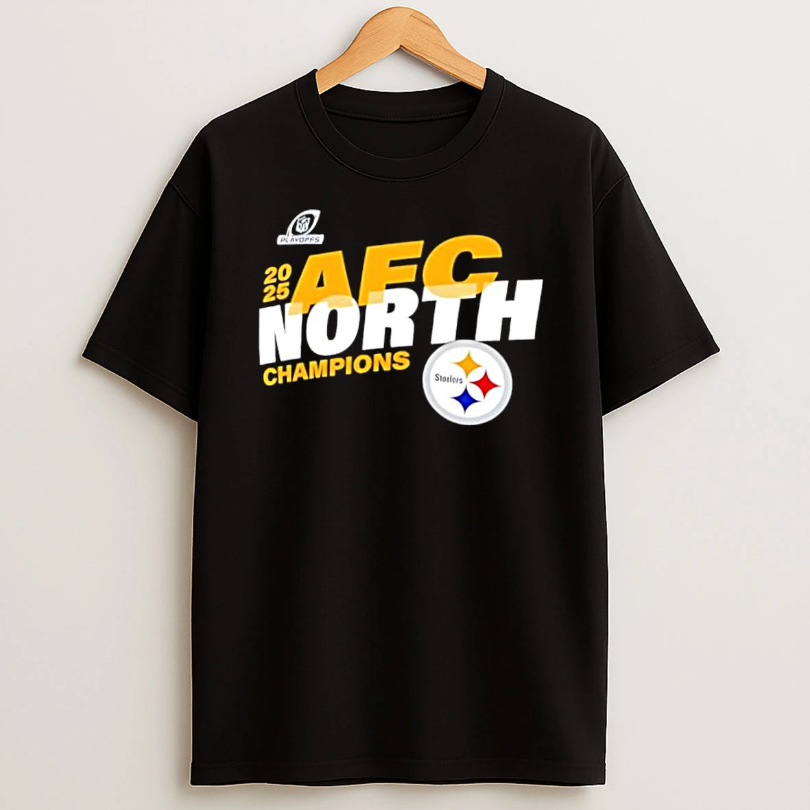 Funny Pittsburgh Steelers 2025 Afc North Divisiona Champions Banner Style Shirts