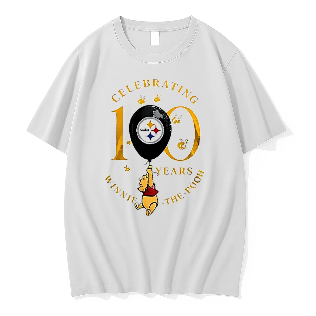 Funny Pittsburgh Steelers X Winnie The Pooh 100th Anniversary Shirts