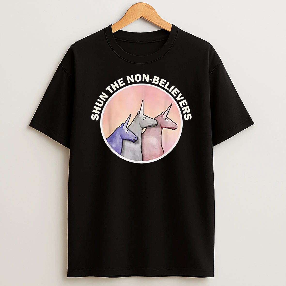 Funny Shun The Non Believers Unicorn Candy Shirts