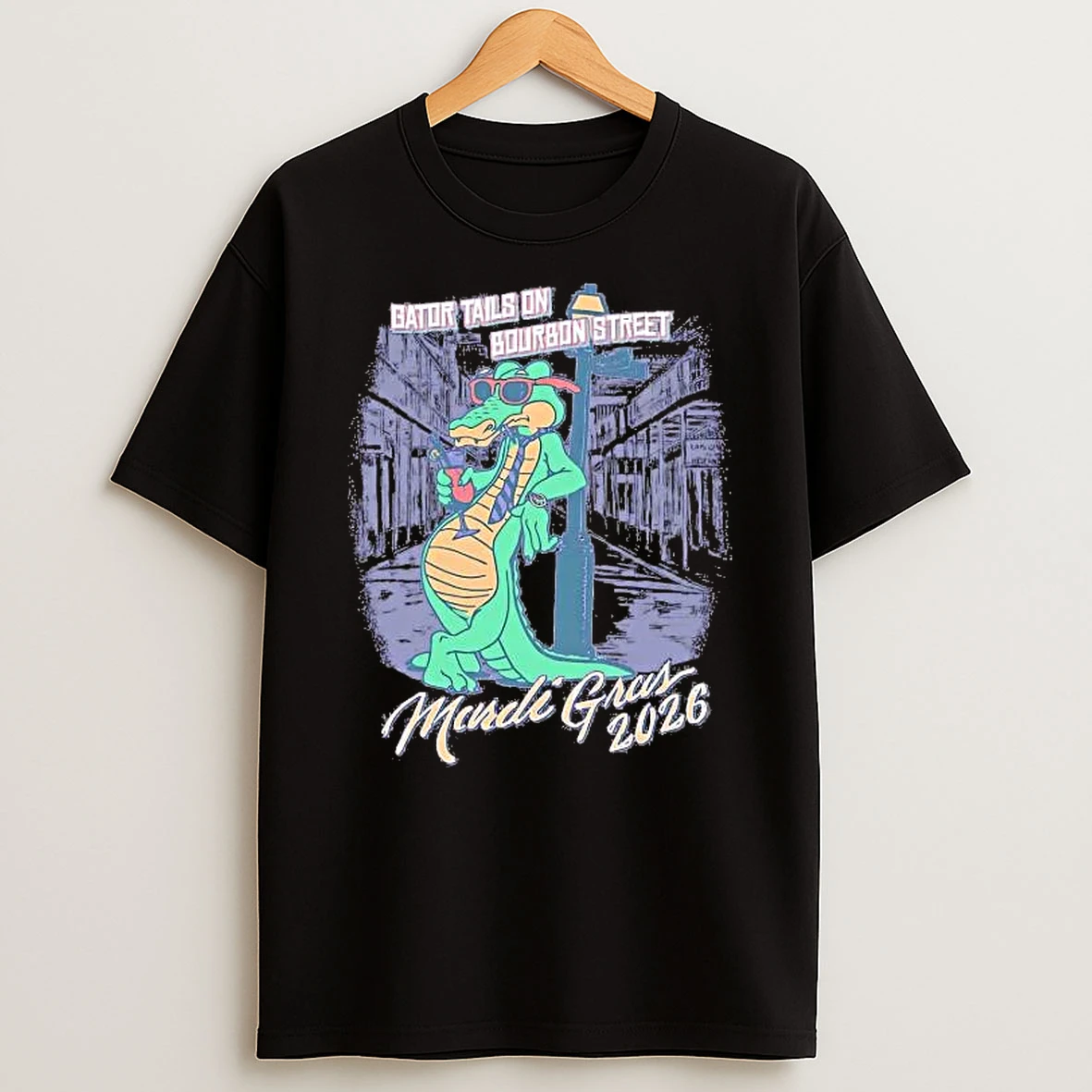 Gator Tails On Bourbon Street Mardi Gras 2026 Shirts