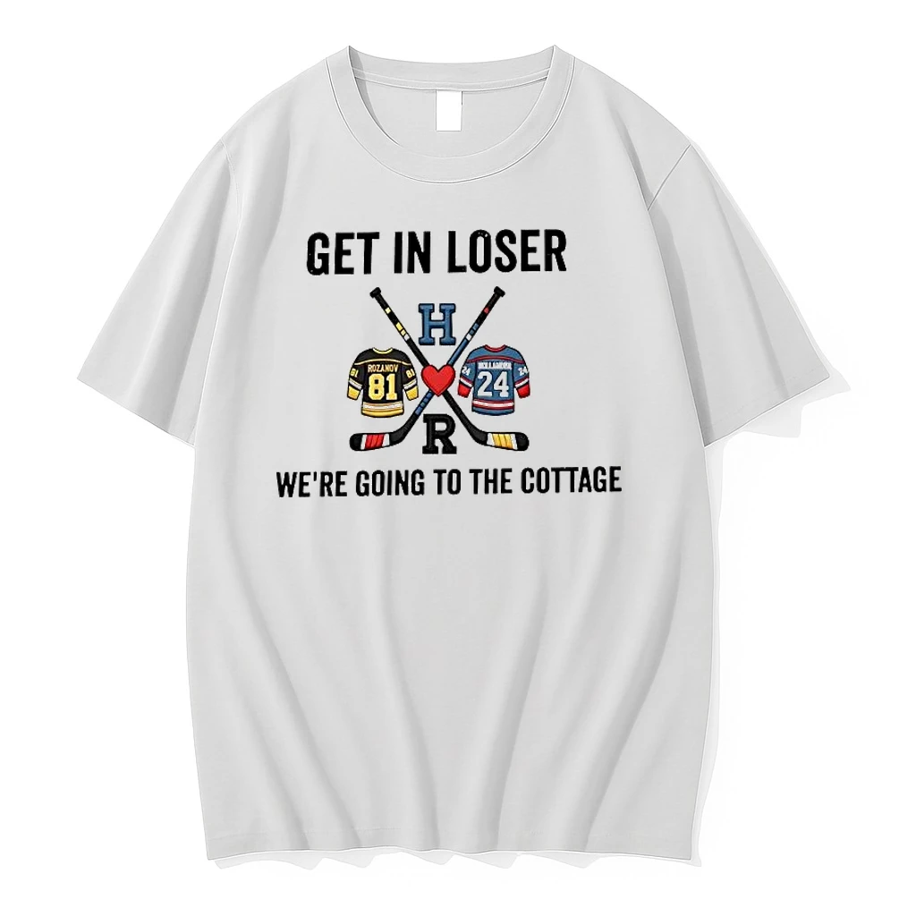 Get In Loser Were Going To The Cottage Hockey Shirts