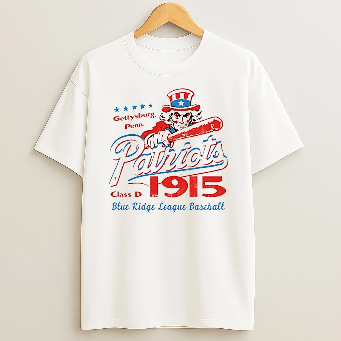 Gettysburg Patriots Pennsylvania Vintage Defunct Baseball Teams Shirts