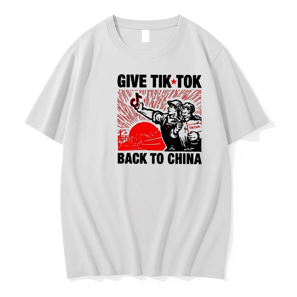 Give Tiktok Back To China Proletarian Cultural Revolution Art Style Woman Shirts
