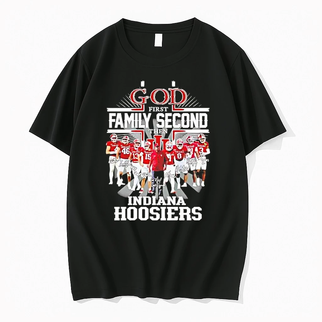 God First Family Second Then Indiana Hoosiers Team Players Shirts