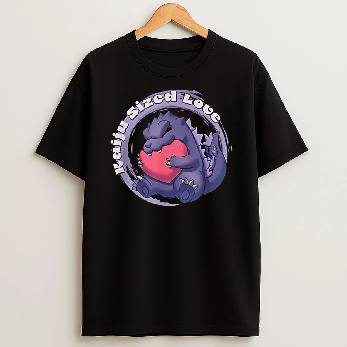 Godzilla Kaiju Sized Love Cute Cuddly Heart Valentines Day Shirts