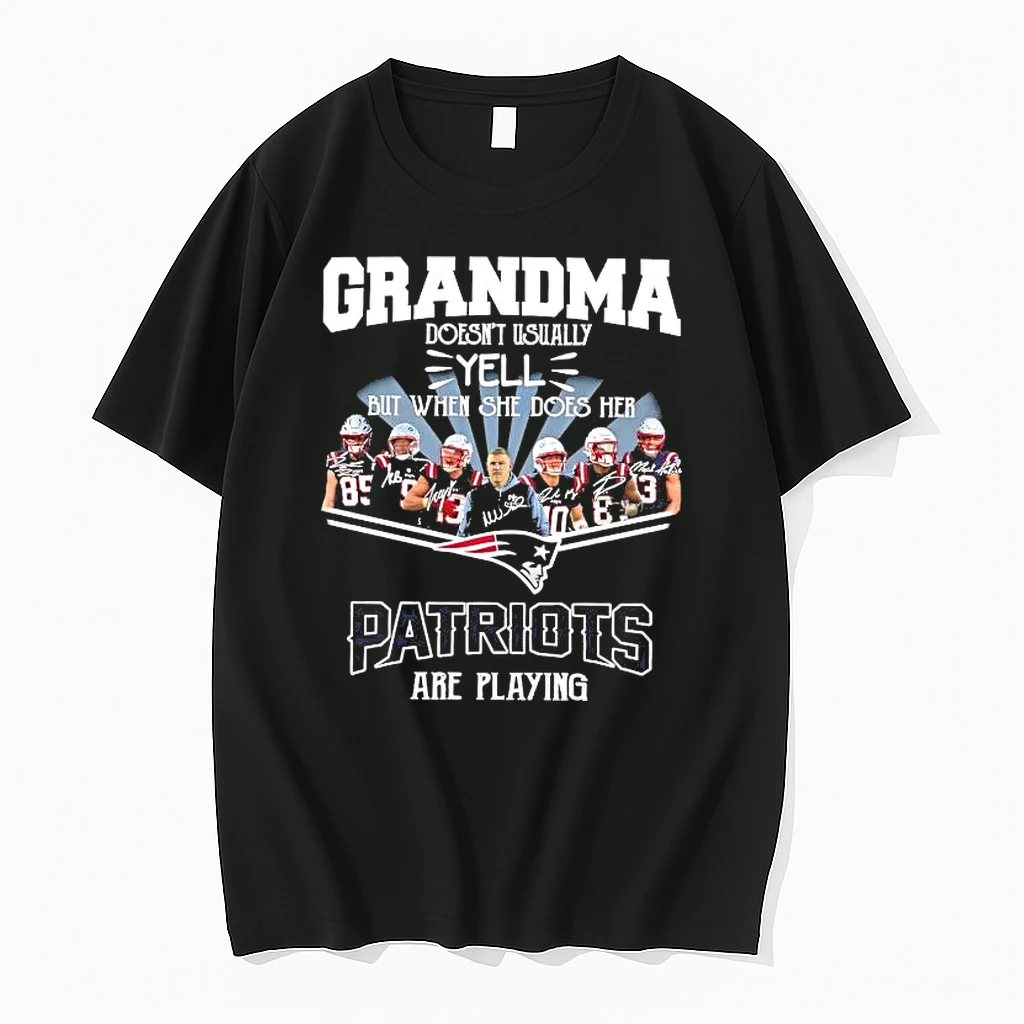 Grandma Doesnt Usually Yell But When She Does Her Patriots Are Playing Team Players Shirts