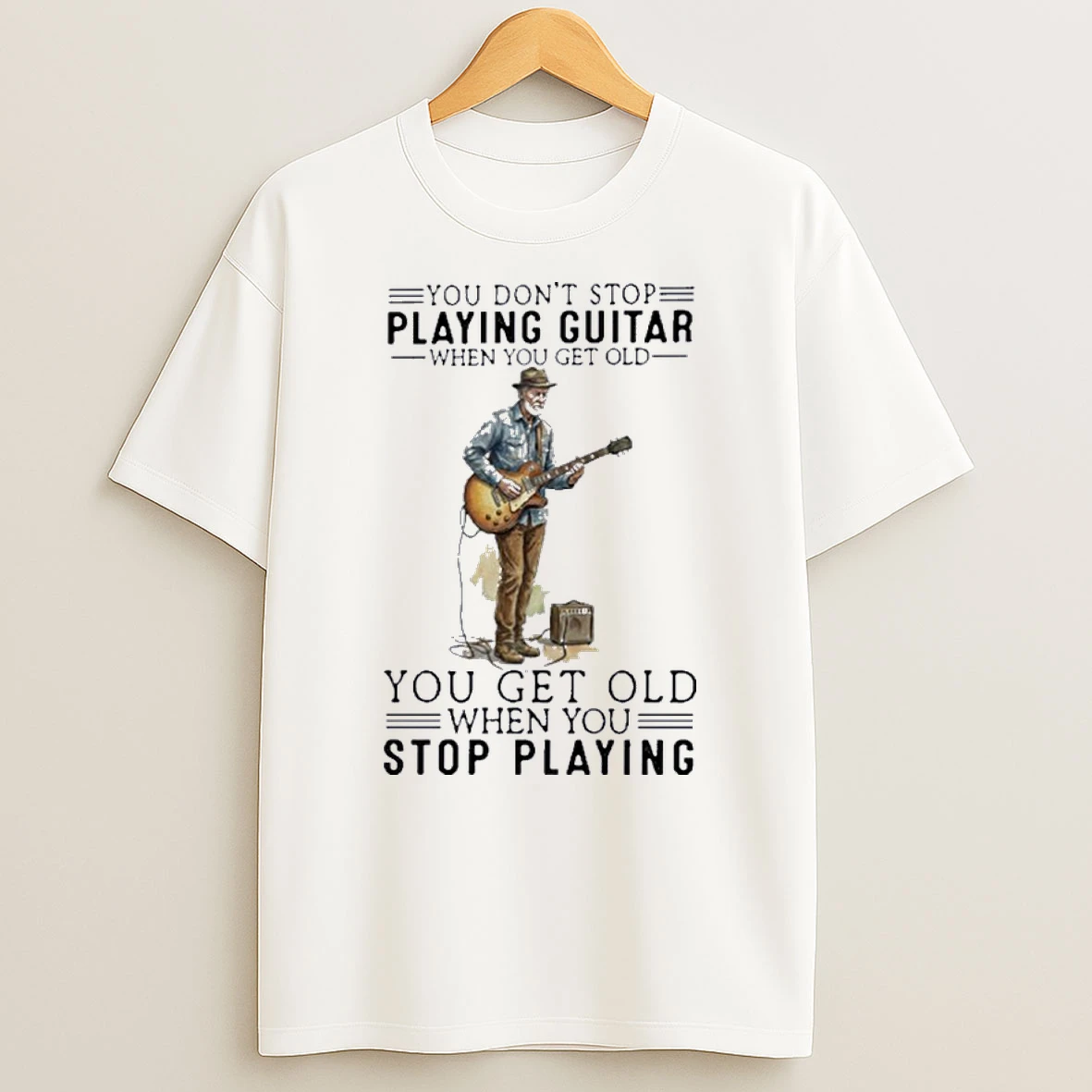 Grandpa Dont Stop Playing Guitars Shirts
