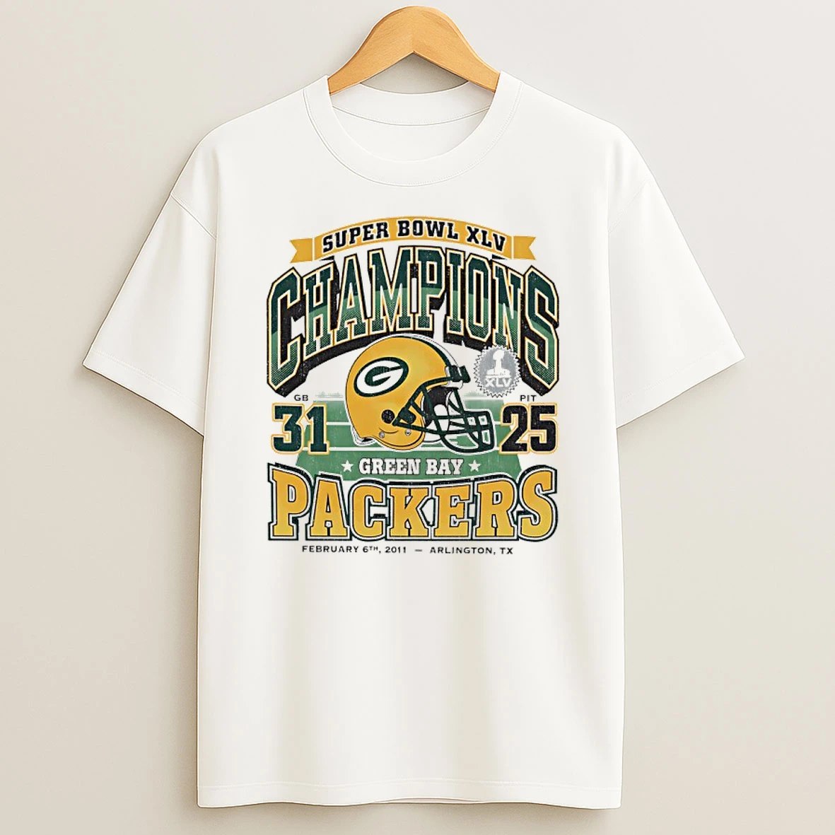Green Bay Packers 2011 Super Bowl Xlv Champions Helmet Shirts