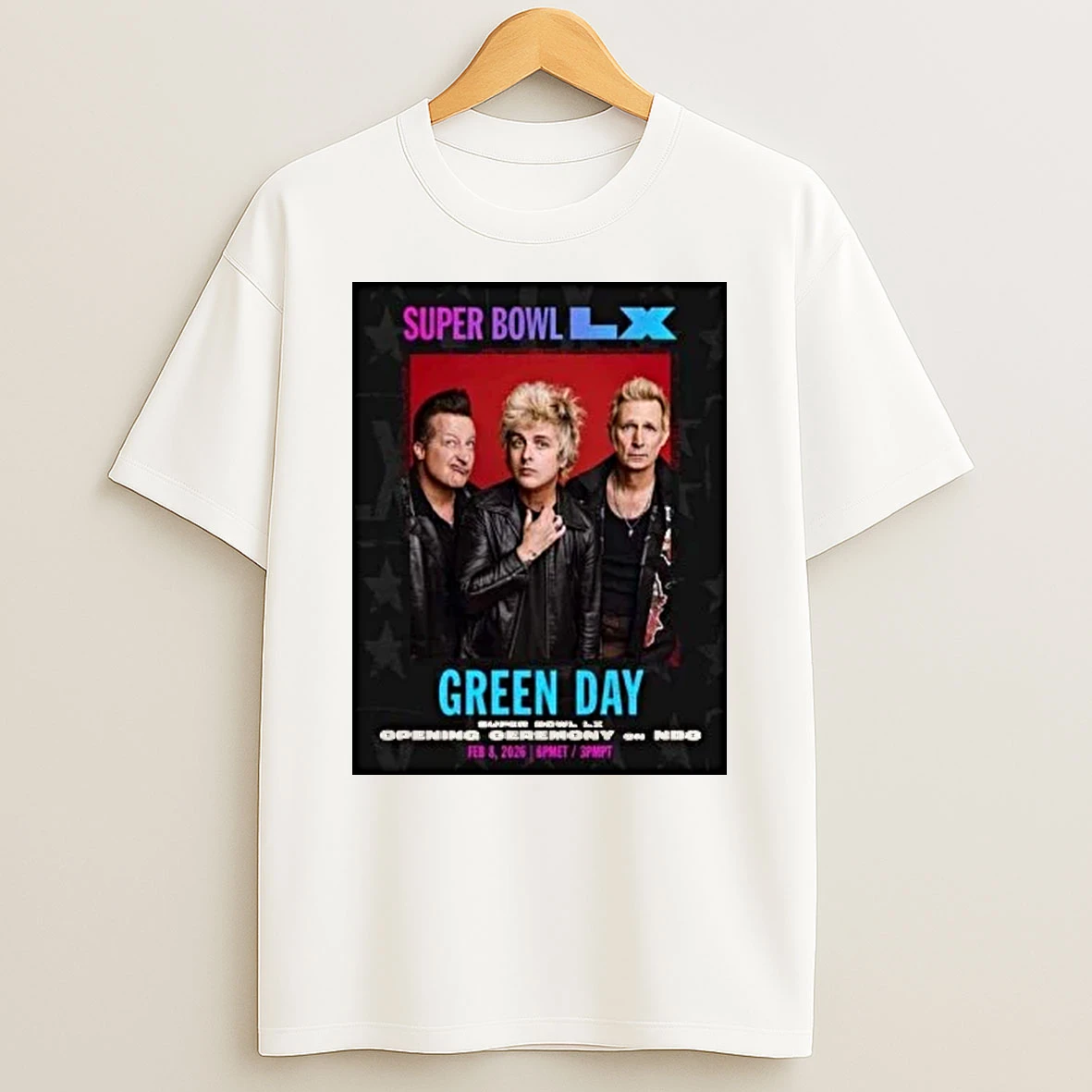 Green Day Super Bowl Lx Opening Ceremony On Nbc On Feb 8 2026 Shirts