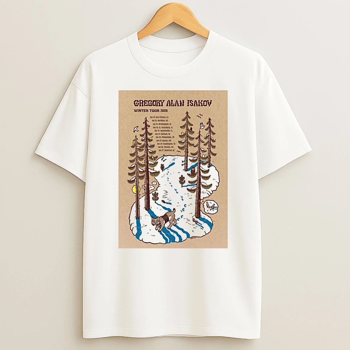 Gregory Alan Isakov Winter Tour 2026 Shirts